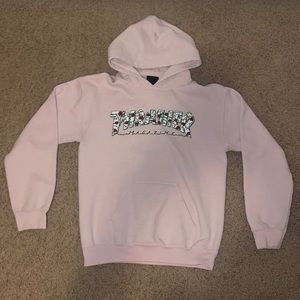 Light pink thrasher hoodie